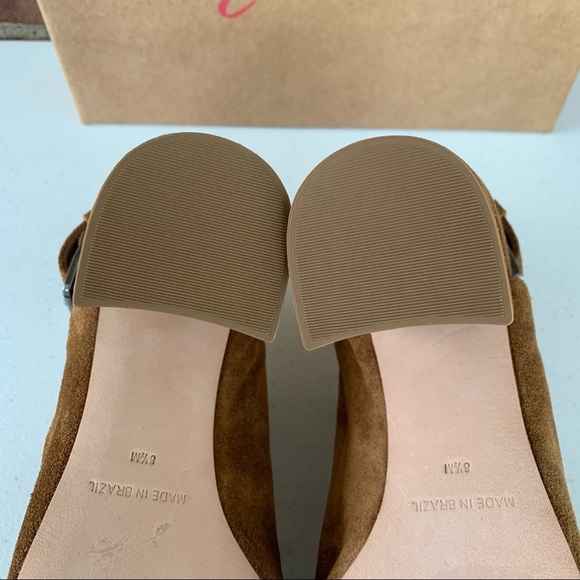 Matisse Brown Suede Slingback Chucky Heel Sandals - Picture 6 of 7